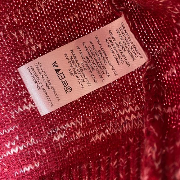 Pilcro Sleeveless Knit Top Size L Red Marled Sweater Vest Casual Anthopologie - Picture 10 of 12